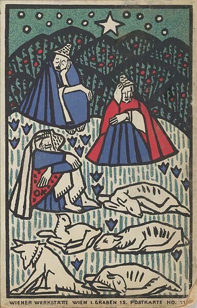 Sleeping Shepherds with Their Flock, Oskar Kokoschka (Austrian, Pöchlarn 1886–1980 Montreux), Color lithograph 