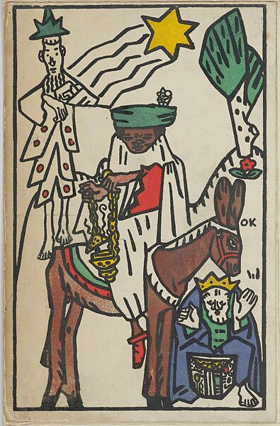 The Three Kings, Oskar Kokoschka (Austrian, Pöchlarn 1886–1980 Montreux), Color lithograph 
