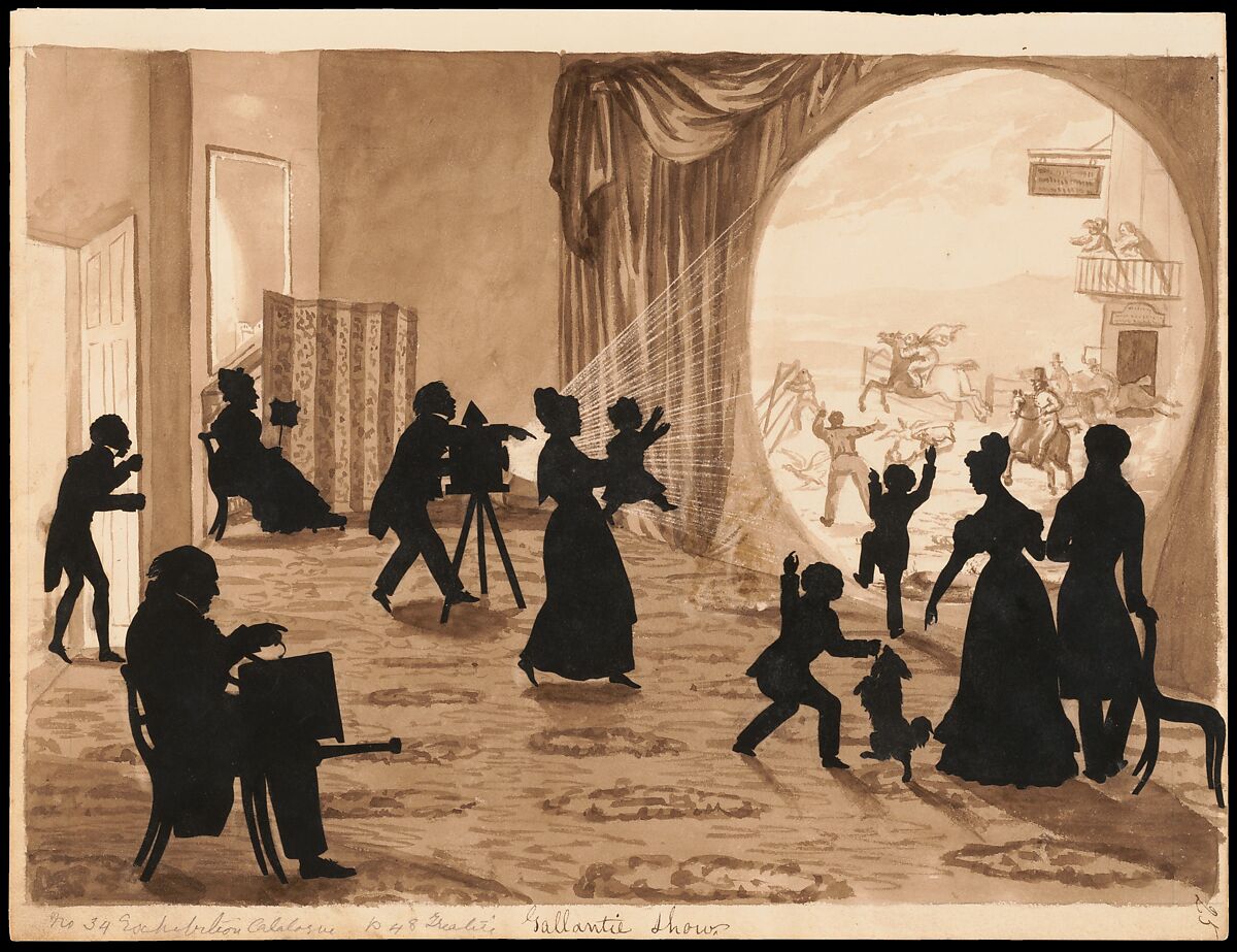 The Magic Lantern, Auguste Edouart (French, 1789–1861), Cut paper and wash 