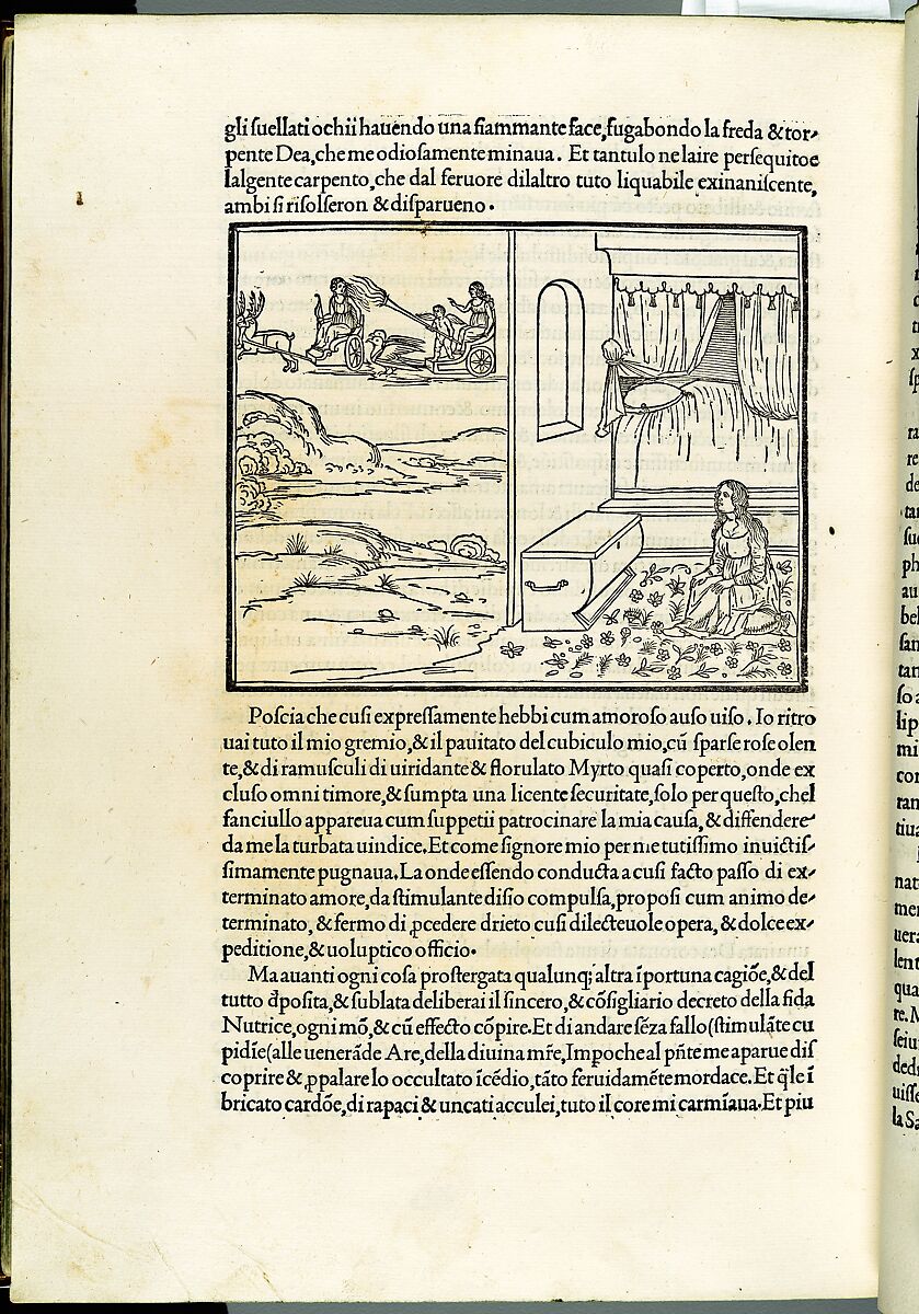 Hypnerotomachia Poliphili, Francesco Colonna (Italian, ca. 1453–1517), Printed book with woodcut illustrations