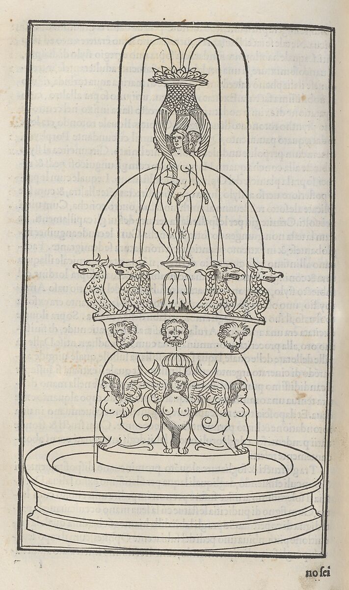 Hypnerotomachia Poliphili, Francesco Colonna (Italian, ca. 1453–1517), Printed book with woodcut illustrations