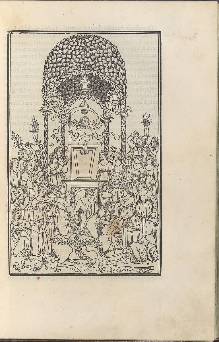 Hypnerotomachia Poliphili, Francesco Colonna (Italian, ca. 1453–1517), Printed book with woodcut illustrations