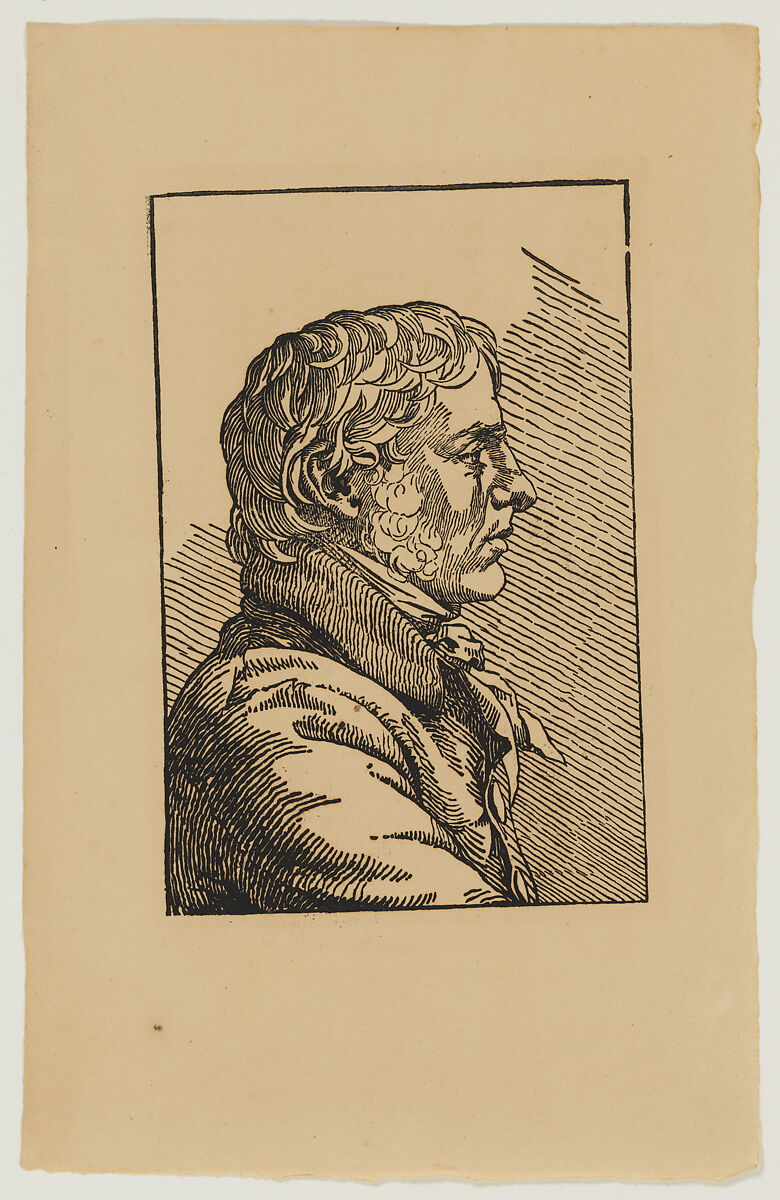 Self Portrait, Caspar David Friedrich, Cut by Christian Friedrich (German, 1770–1843), Woodcut on wove paper 