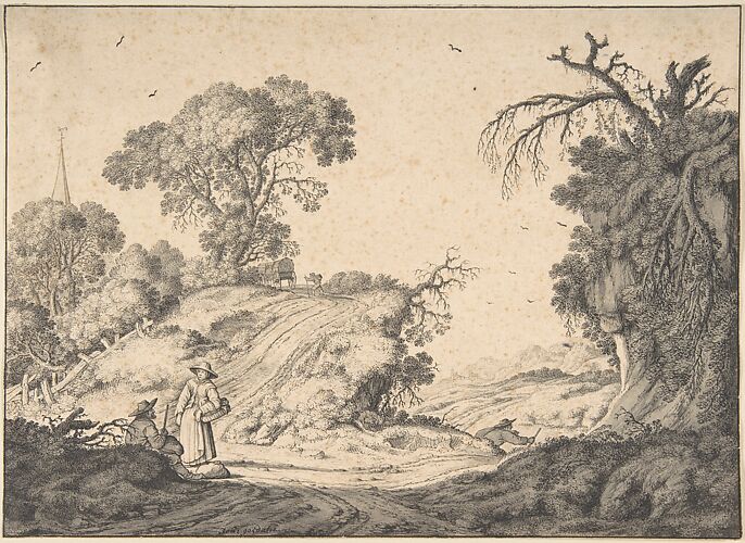 Peasant Couple in an Extensive Landscape