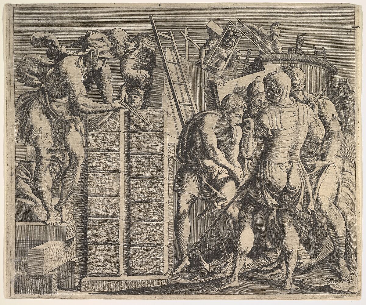 Cadmus Founding Thebes, Master of the Story of Cadmus, Etching