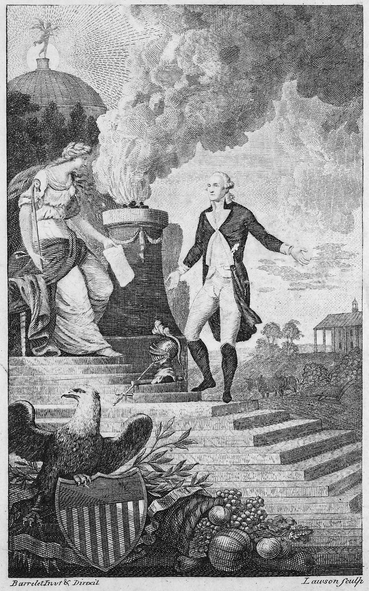 General Washington's Resignation, Alexander Lawson (British, Lanark, Scotland 1773–1846 Philadelphia, Pennsylvania), Engraving and etching; second state 