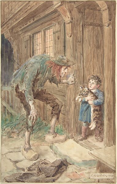 Illustration for "Little Peter: A Christmas Morality for Children of Any Age", Charles Edmund Brock (British, London 1870–1938 Cambridge), Watercolor over graphite with touches of gouache (bodycolor) 