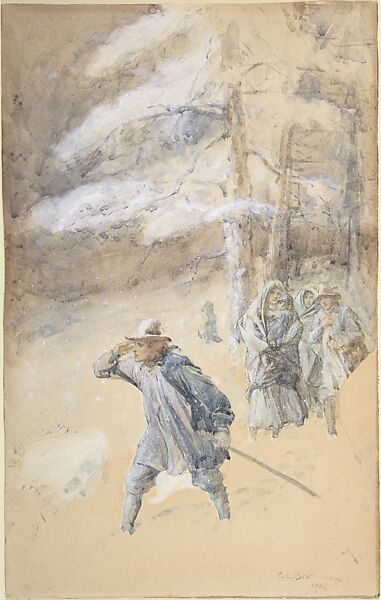 Illustration for "Little Peter: A Christmas Morality for Children of Any Age", Charles Edmund Brock (British, London 1870–1938 Cambridge), Watercolor and gouache (bodycolor) over graphite 