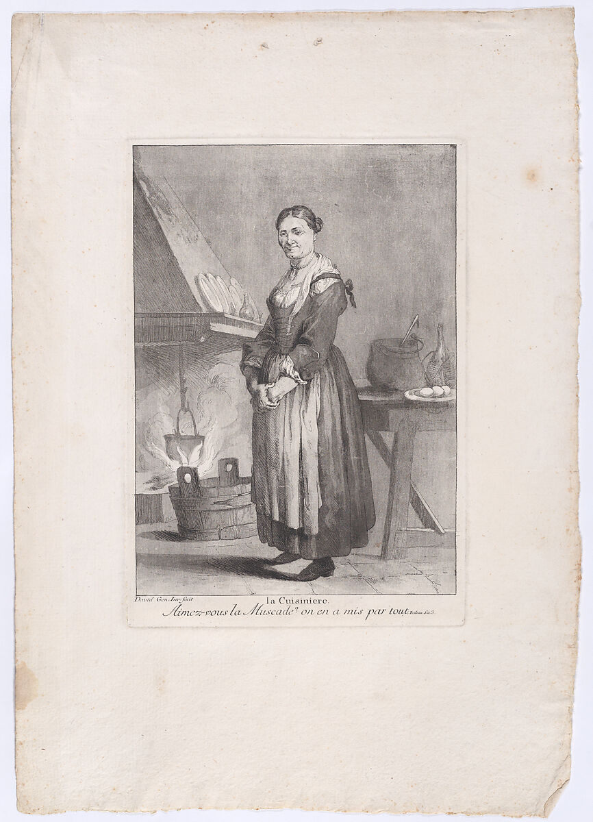 The Cook, Giovanni David (Italian, Cabella Ligure 1749–1790 Genoa), Etching and aquatint; second state of two 
