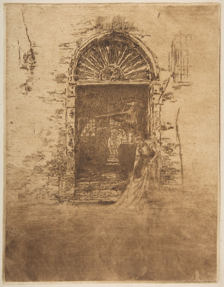 The Dyer, James McNeill Whistler (American, Lowell, Massachusetts 1834–1903 London), Etching and drypoint, printed in brown ink on fine ivory laid paper; eighth state of nine (Glasgow) 