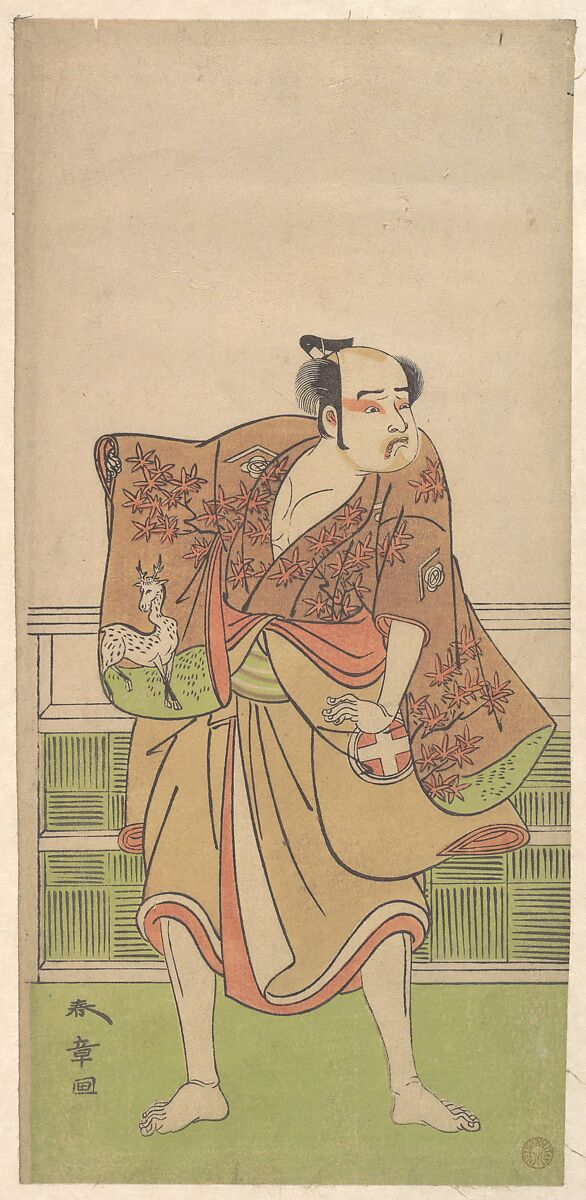 Ōtani Hiroemon in the role of Gokumon no Shobei, Katsukawa Shunshō　勝川春章 (Japanese, 1726–1792), Woodblock print (nishiki-e); ink and color on paper, Japan 