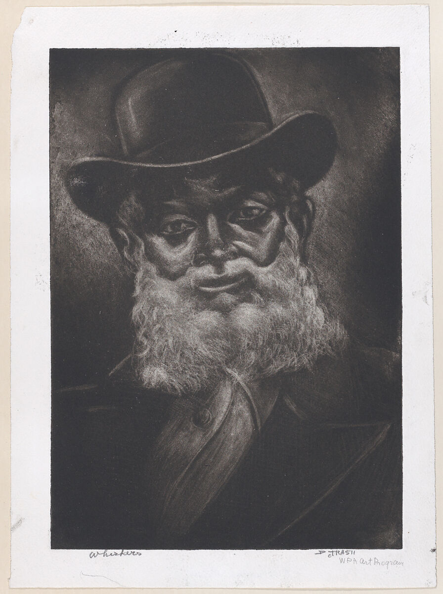 Whiskers, Dox Thrash (American, Griffin, Georgia 1893–1965 Philadelphia, Pennsylvania), Carborundum mezzotint 