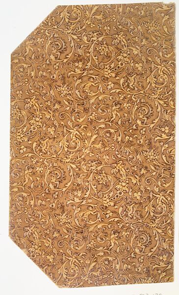 Decorated book paper, embossed to imitate old ivory carving, Renaissance style, Embossed paper 