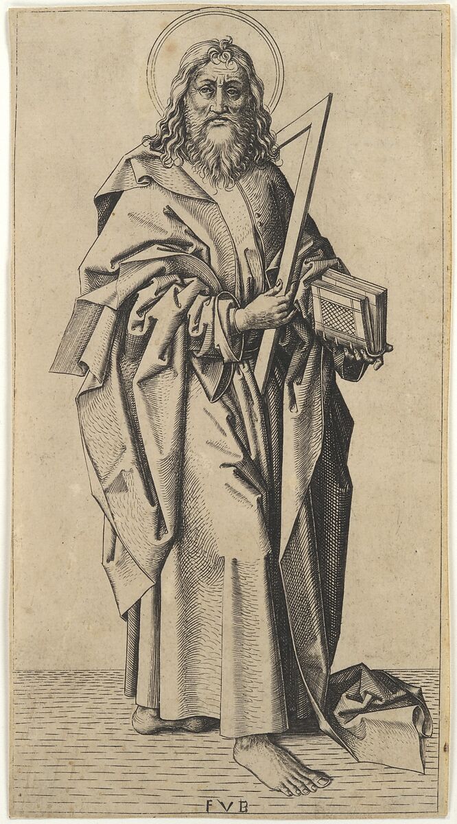 Saint Thomas, Master FVB  Netherlandish, Engraving