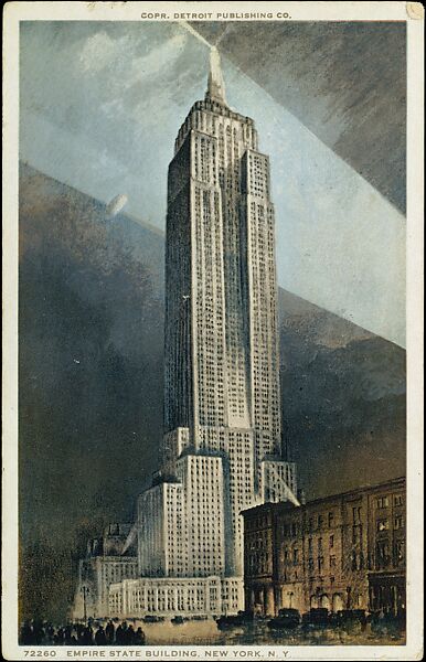 Empire State Building, New York, NY, Detroit Publishing Company (American), Color lithograph 