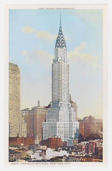Chrysler Building, New York City, Detroit Publishing Company (American), Color lithograph