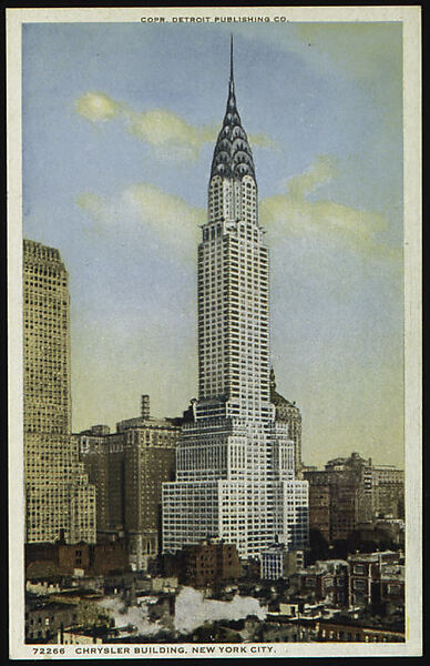 Chrysler Building, New York City, Detroit Publishing Company (American), Color lithograph