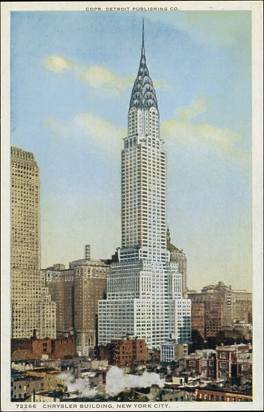 Chrysler Building, New York City, Detroit Publishing Company (American), Color lithograph 