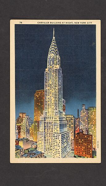 Chrysler Building, New York City, Detroit Publishing Company (American), Color lithograph