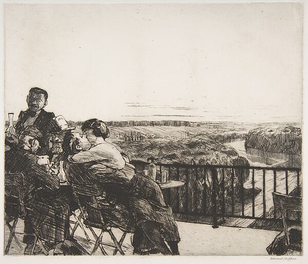 Les Deux Pigeons, Edward Hopper (American, Nyack, New York 1882–1967 New York), Etching 