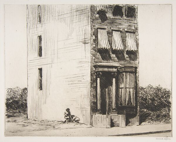 The Lonely House, Edward Hopper (American, Nyack, New York 1882–1967 New York), Etching 
