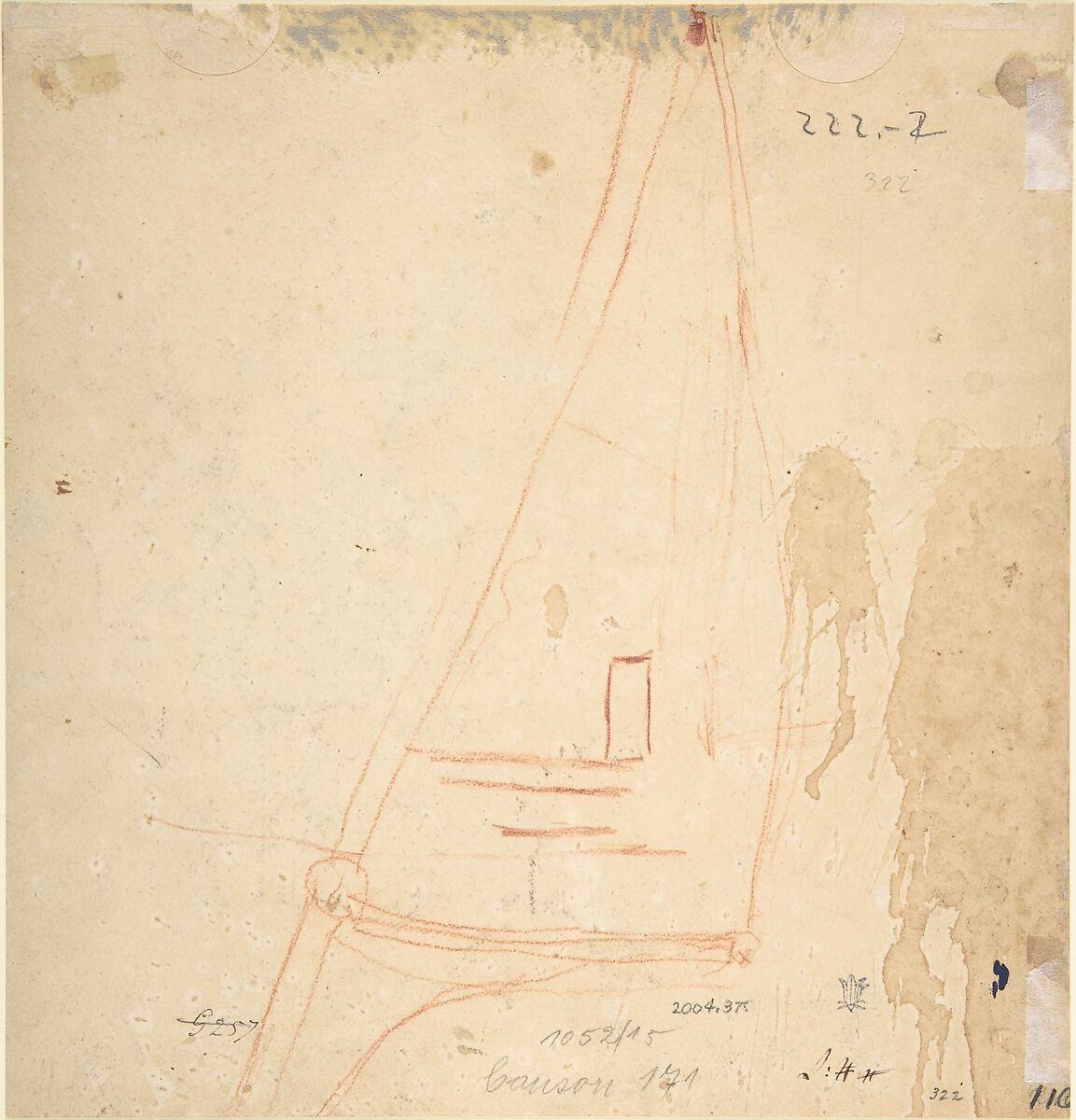 Watermill, Ernst Erwin Oehme (German, Dresden 1831–1907 Dresden), Watercolor