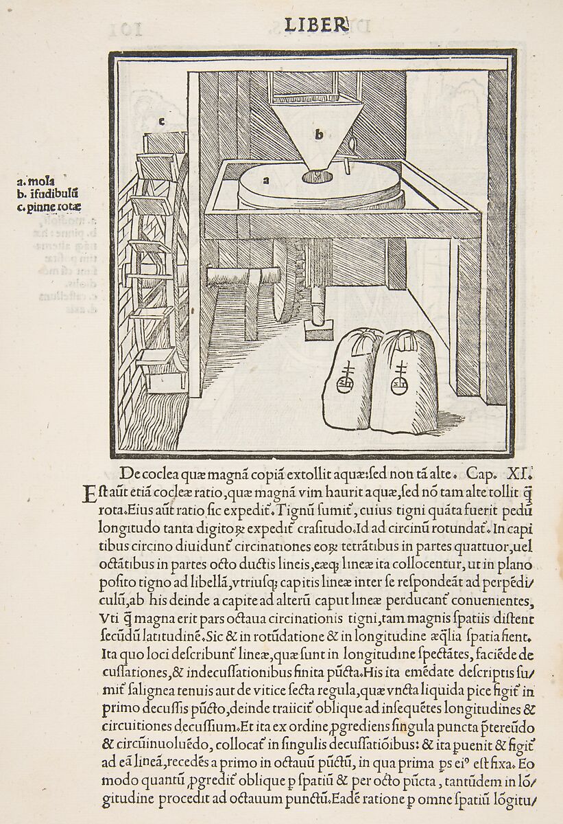 M. Vitruvius per Iocundum solito castigatior factus cum figuris et tabula ut iam legi et intelligi possit, Written by Marcus Pollio Vitruvius (Roman, active late 1st century BCE), Printed book with woodcut illustrations