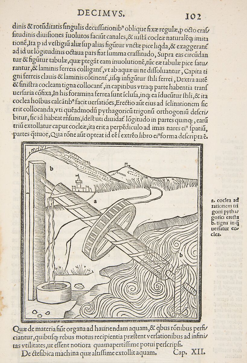 M. Vitruvius per Iocundum solito castigatior factus cum figuris et tabula ut iam legi et intelligi possit, Written by Marcus Pollio Vitruvius (Roman, active late 1st century BCE), Printed book with woodcut illustrations