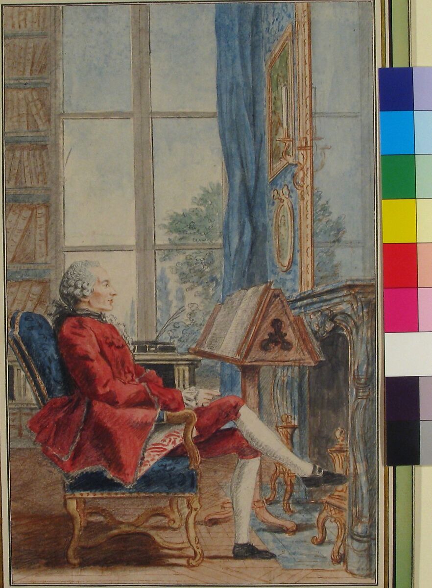 Jean-Pierre de Bougainville, Louis de Carmontelle (French, Paris 1717–1806 Paris), Watercolor over graphite and black and red chalk