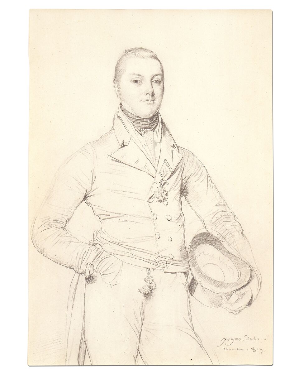 Admiral Sir Fleetwood Broughton Reynolds Pellew, Jean Auguste Dominique Ingres (French, Montauban 1780–1867 Paris), Graphite on wove paper