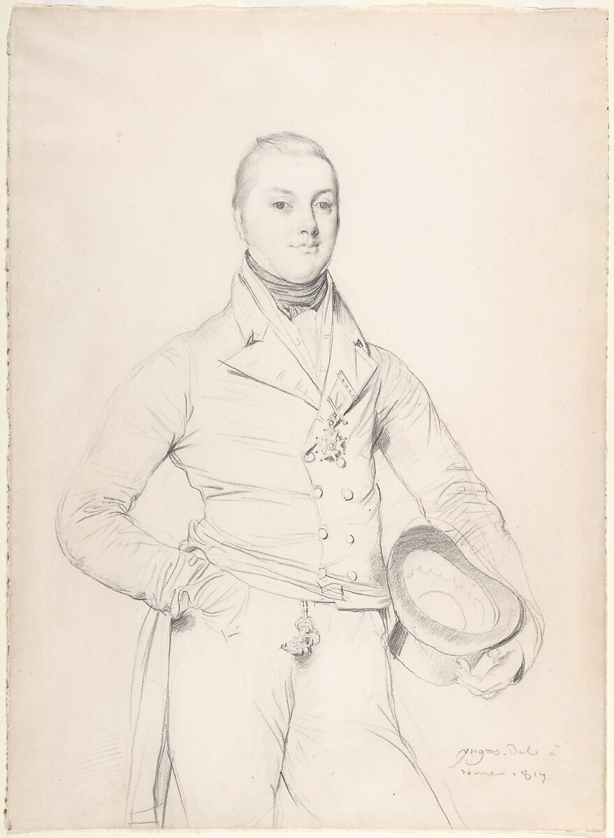 Admiral Sir Fleetwood Broughton Reynolds Pellew, Jean Auguste Dominique Ingres (French, Montauban 1780–1867 Paris), Graphite on wove paper 