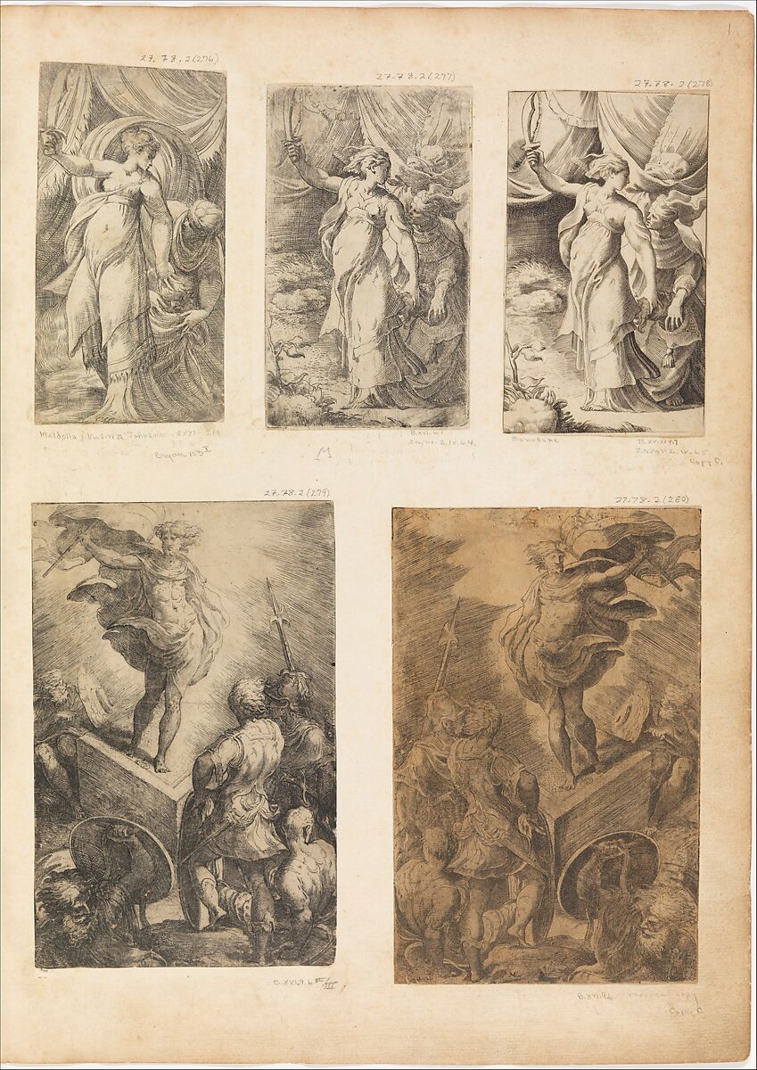 Resurrection, Parmigianino (Girolamo Francesco Maria Mazzola) (Italian, Parma 1503–1540 Casalmaggiore), Etching with drypoint and engraving 