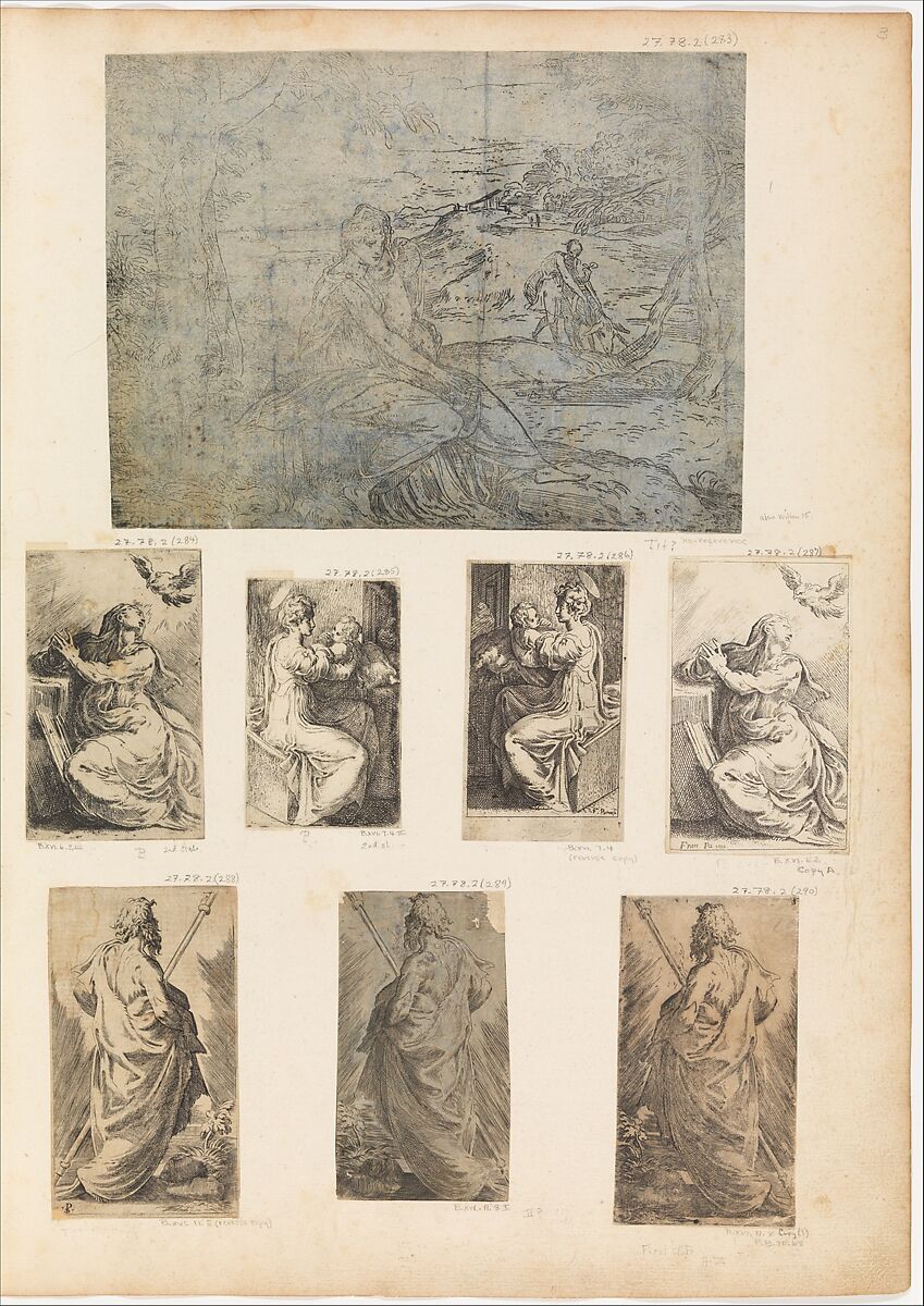 Annunciation, Parmigianino (Girolamo Francesco Maria Mazzola) (Italian, Parma 1503–1540 Casalmaggiore), Etching 