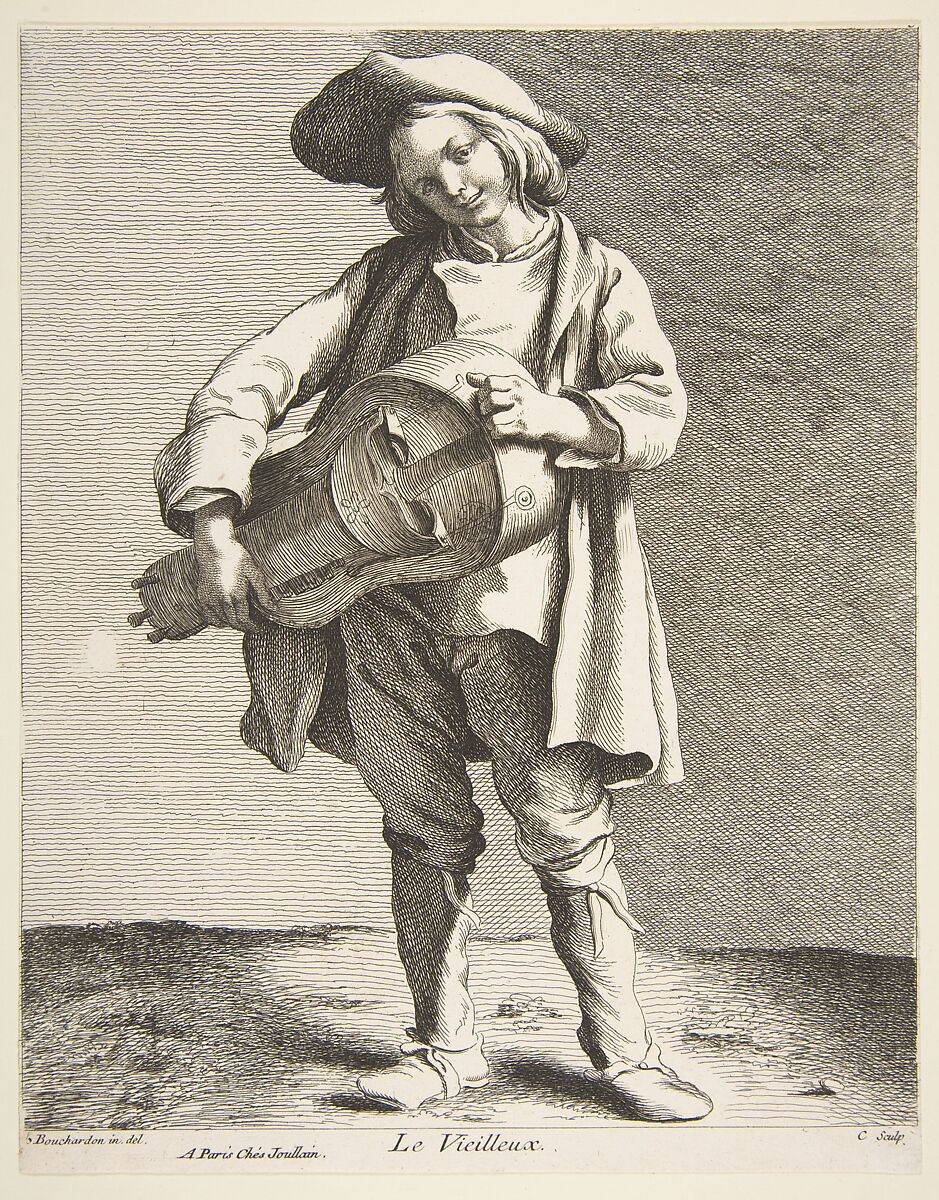 The Hurdy-Gurdy Player, Anne Claude Philippe de Tubières, comte de Caylus (French, Paris 1692–1765 Paris), Etching with some engraving 