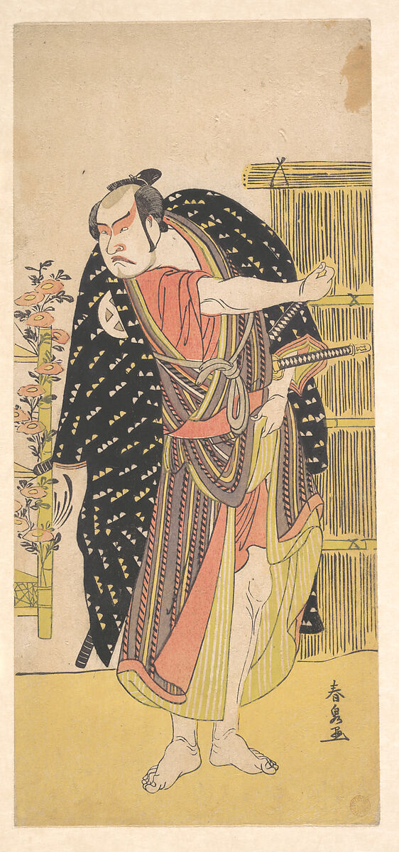 Kabuki Actor Ōtani Hiroji III, Katsukawa Shunsen (Japanese, 1762–ca.1830), Woodblock print (nishiki-e); ink and color on paper, Japan 