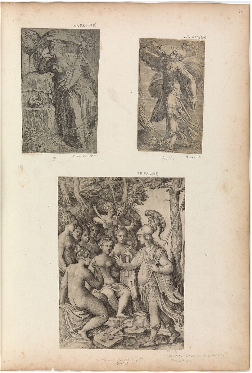 Astrology, Parmigianino (Girolamo Francesco Maria Mazzola) (Italian, Parma 1503–1540 Casalmaggiore), Etching and drypoint 