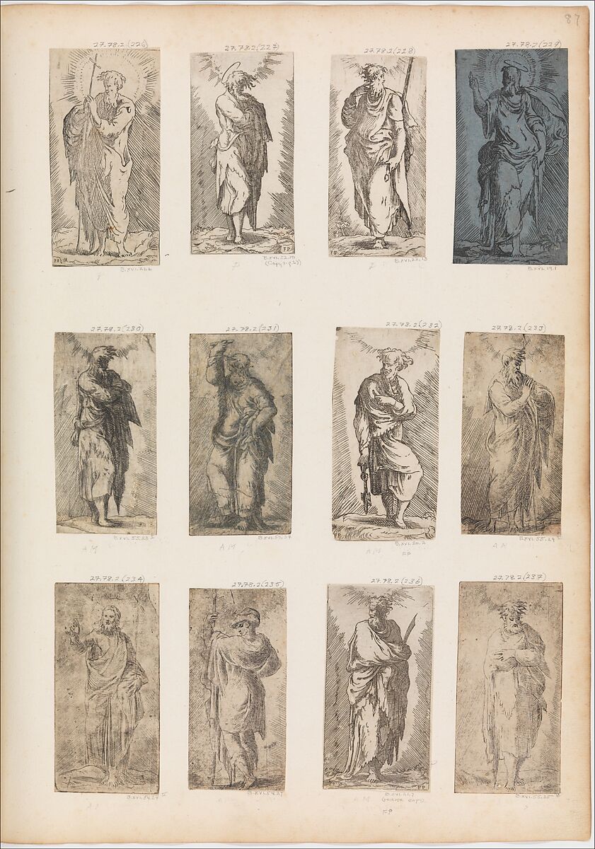 St. Bartholomew, Anonymous, Italian, 16th to 17th century, Etching 