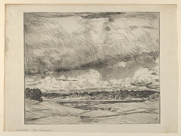New Fields, New Hampshire, Childe Hassam (American, Dorchester, Massachusetts 1859–1935 East Hampton, New York), Etching and drypoint 