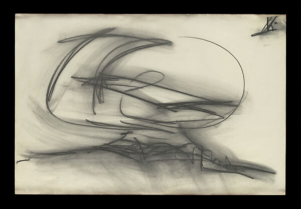 Elevation, Endless House, Designed by Frederick Kiesler (American (born Austria), Chernivtsi 1890–1965 New York), Charcoal on paper 