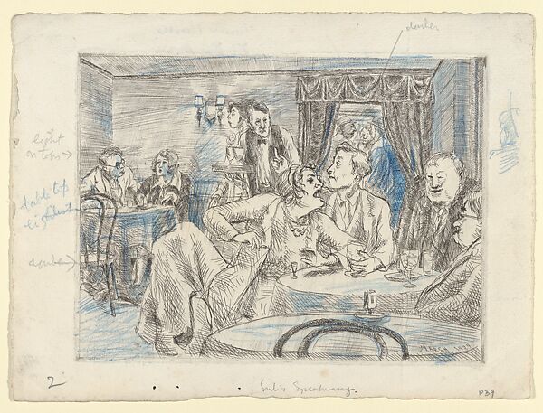 Speakeasy–Julius' Annex, Reginald Marsh (American, Paris 1898–1954 Dorset, Vermont), Etching 