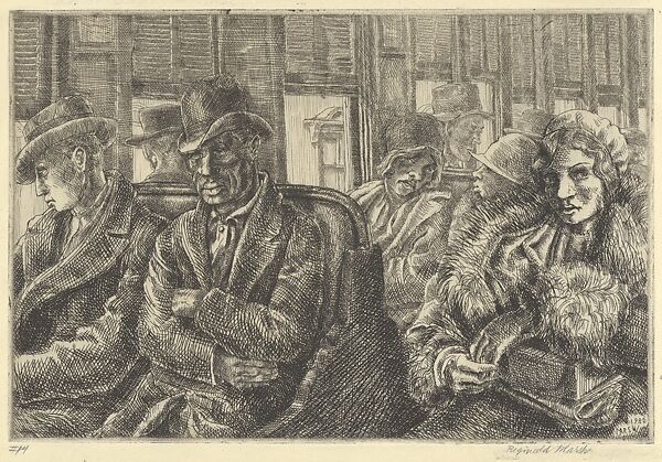 Third Ave. El., Reginald Marsh (American, Paris 1898–1954 Dorset, Vermont), Etching 