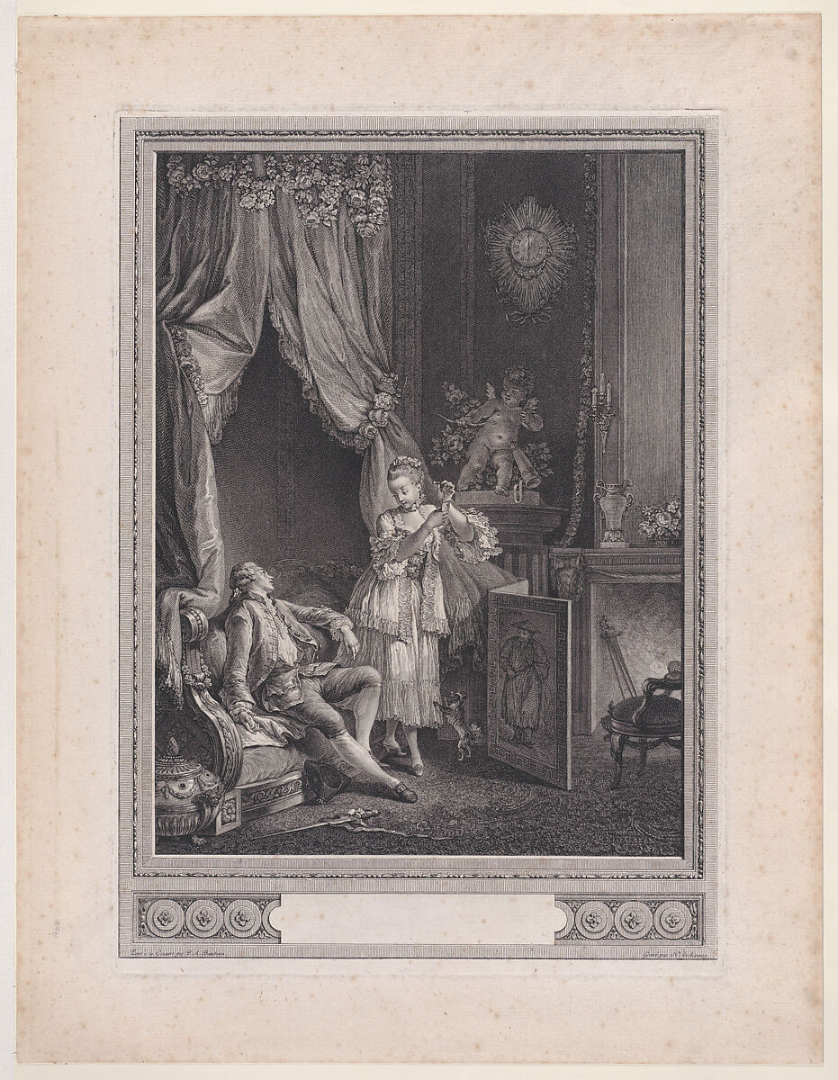 La Carquois Épuisé (The Empty Quiver), After Pierre Antoine Baudouin (French, Paris 1723–1769 Paris), Etching 