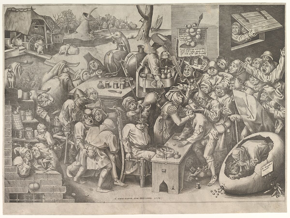 The Stone Operation or the Witch of Mallegem, After Pieter Bruegel the Elder (Netherlandish, Breda (?) ca. 1525–1569 Brussels), Engraving; third state of five 