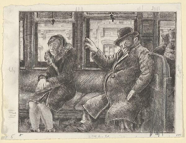 2nd Ave. El., Reginald Marsh (American (born France), Paris 1898–1954 Dorset, Vermont), Etching 