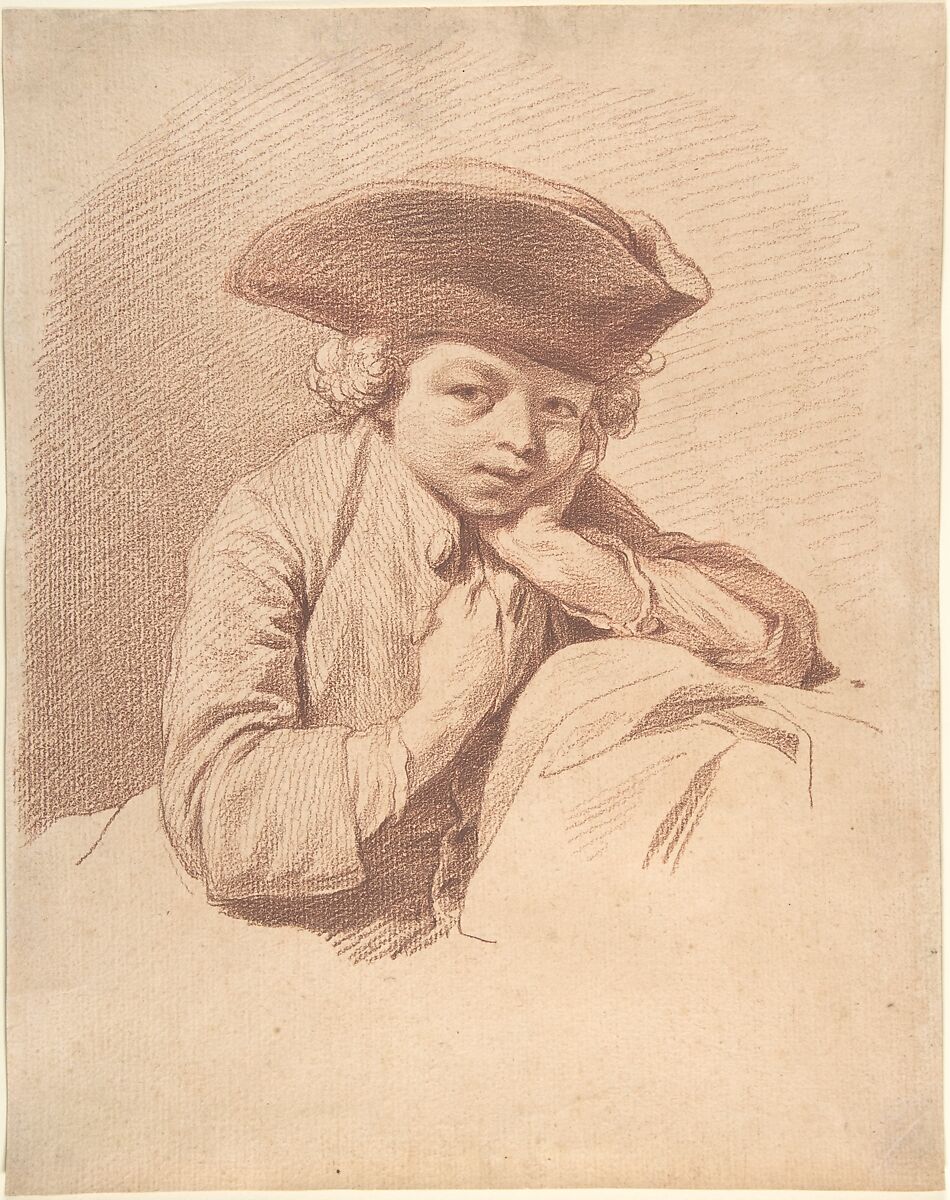 Portrait of a Boy, Georg Friedrich Schmidt (German, Schonerlinde 1712–1775 Berlin), Red chalk 