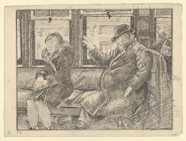 2nd Ave. El., Reginald Marsh (American (born France), Paris 1898–1954 Dorset, Vermont), Etching 