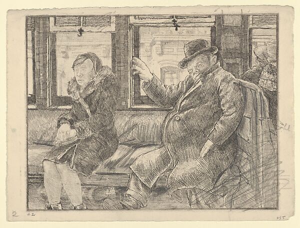 2nd Ave. El., Reginald Marsh (American, Paris 1898–1954 Dorset, Vermont), Etching 