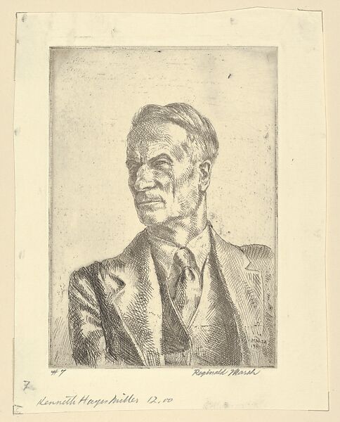 Kenneth Hayes Miller, Reginald Marsh (American, Paris 1898–1954 Dorset, Vermont), Etching 