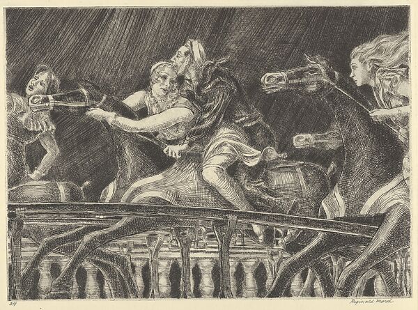 Steeplechase, Reginald Marsh (American, Paris 1898–1954 Dorset, Vermont), Etching and engraving 