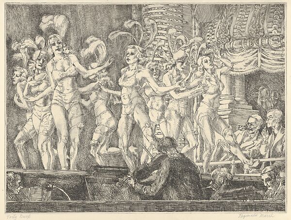 Minsky's New Gotham Chorus, Reginald Marsh (American, Paris 1898–1954 Dorset, Vermont), Etching 